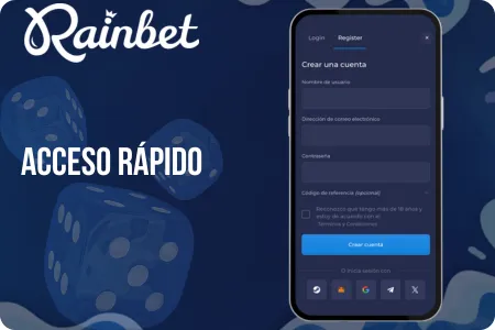 Acceso rápido y registro a través de nuestra aplicación
