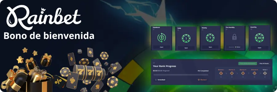 Oferta del bono de bienvenida en Rainbet, premios para los nuevos usuarios
