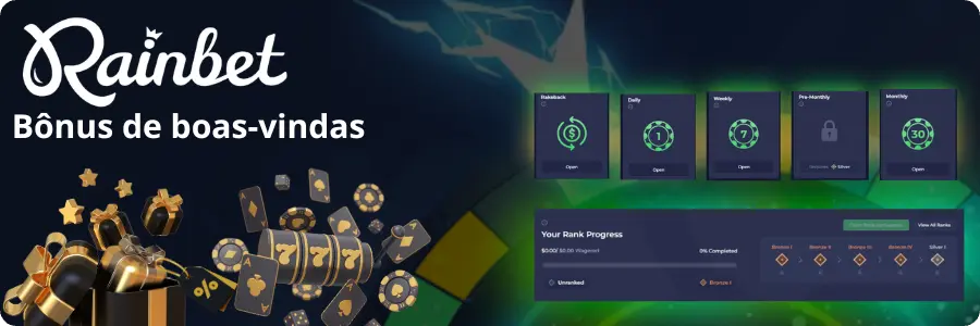 Oferta do bónus de boas-vindas no Rainbet, prémios para os novos utilizadores