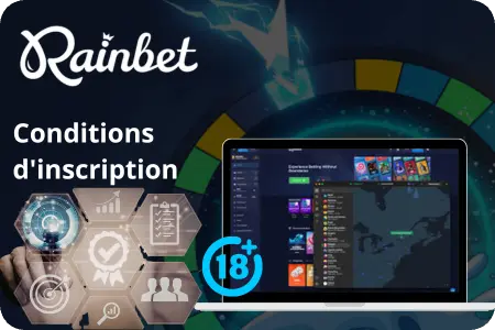 Conditions d'inscription sur Rainbet casino inscription, informations nécessaires pour créer un compte