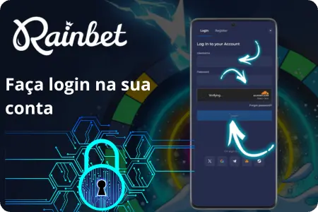 Formulário de acesso à conta Rainbet
