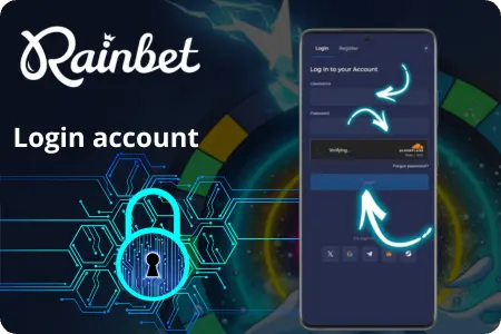Modulo di accesso Rain bet account
