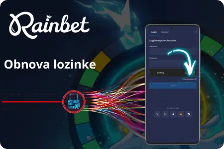 Opcije obnove lozinke na Rainbet, vrati pristup svom računu
