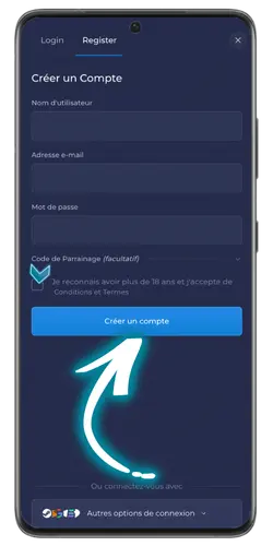Confirmation d'inscription sur Rainbet pour activer votre compte