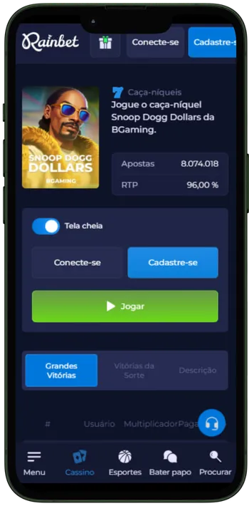 Rainbet jogos móvel