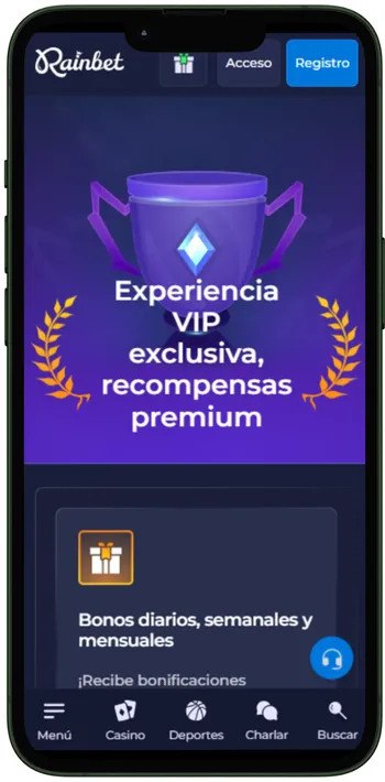 Rainbet perfil de usuario