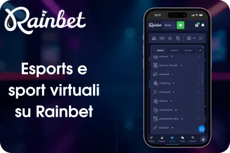 Esports e sport virtuali su Rainbet
